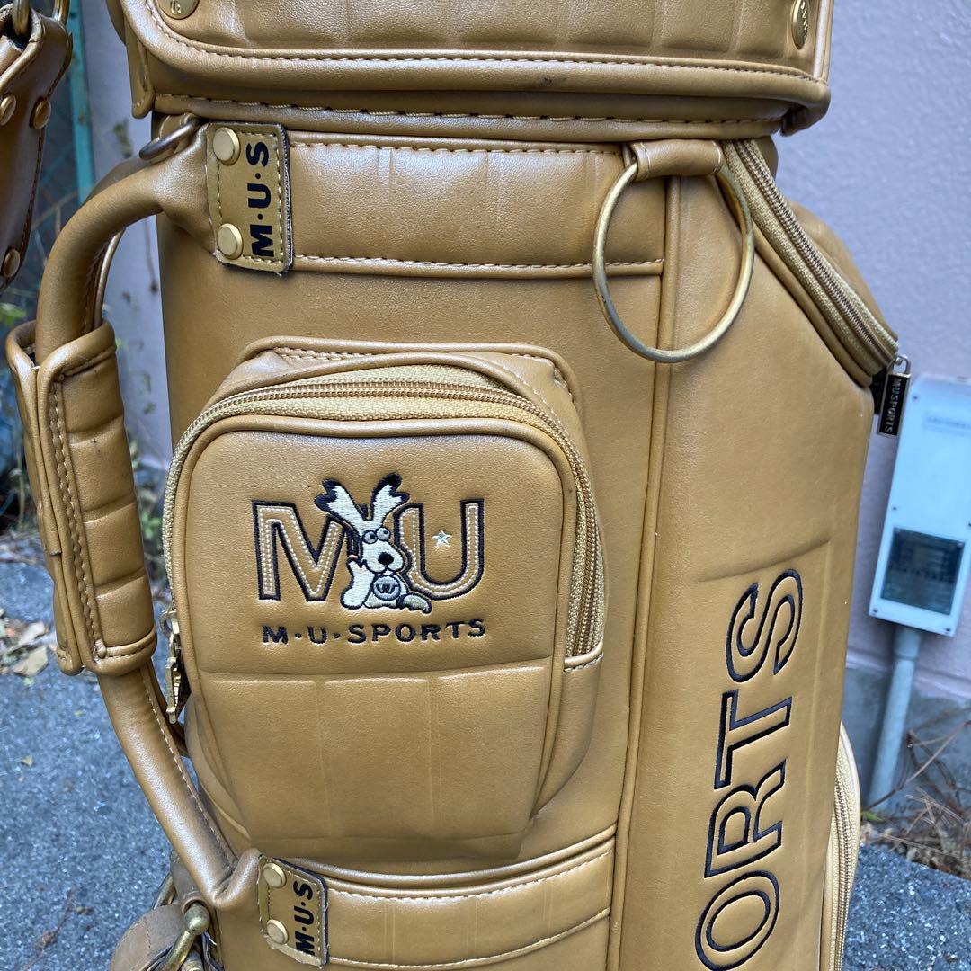 M-U SPORTS 高級レザーキャディバッグ そこそこ綺麗です - メルカリ