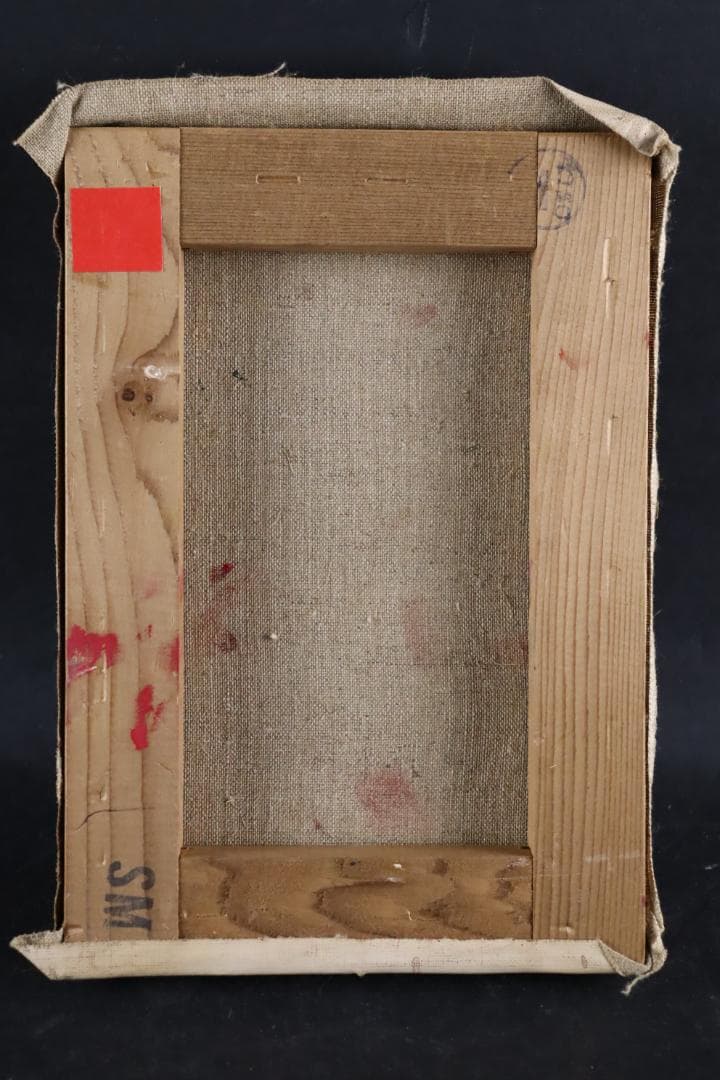 真作保証 奈知安太郎 「座る裸婦」 油彩SM号 独立美術協会 自由美術家