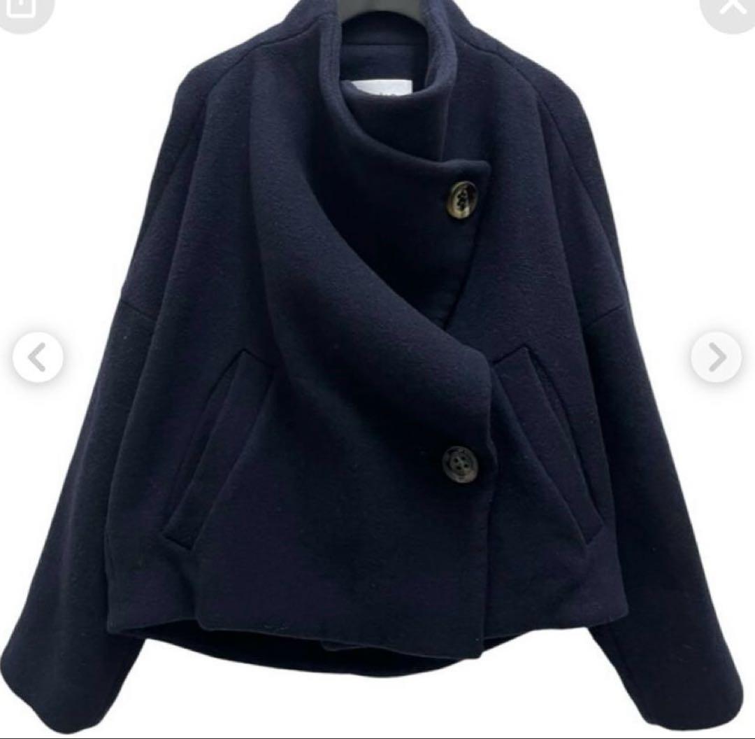 ENFÖLD エンフォルド】 ウールリバー モッサ ショート ドルマンコート