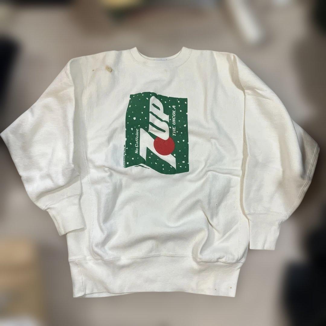 USA製 チャンピオン リバースウィーブ セブンアップ 刺繍タグ XL