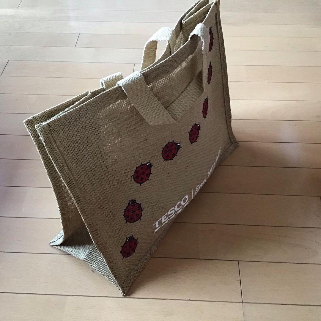 TESCO テスコ エコバック トートバッグ ジュート製UK イギリスロンドン