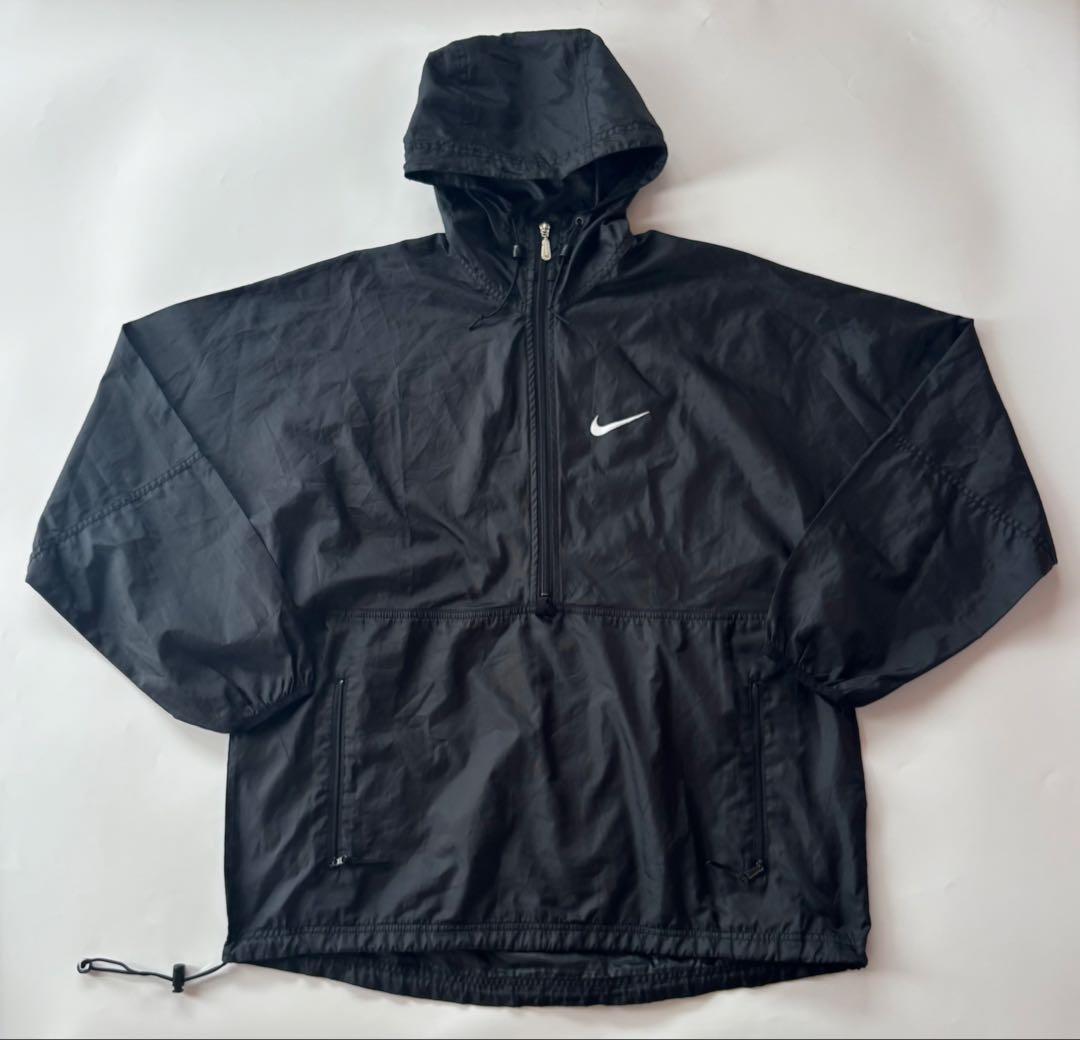 NIKE 90s 白タグ アノラックパーカー M ブラック - メルカリ