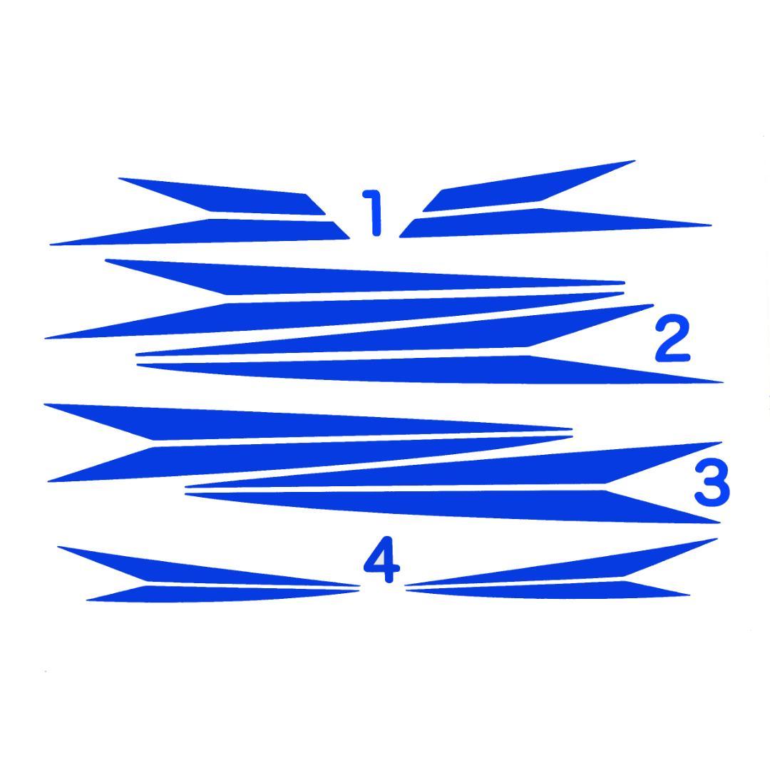 ZX-14R/ZZR1400 延長デカール 青 - メルカリ