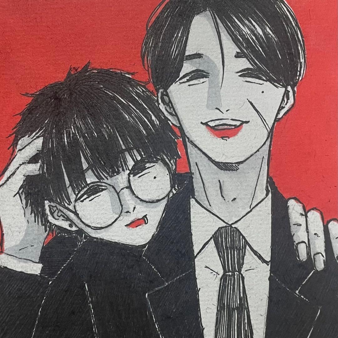 手描き オリジナル アナログイラスト 色紙 一点物 - メルカリ