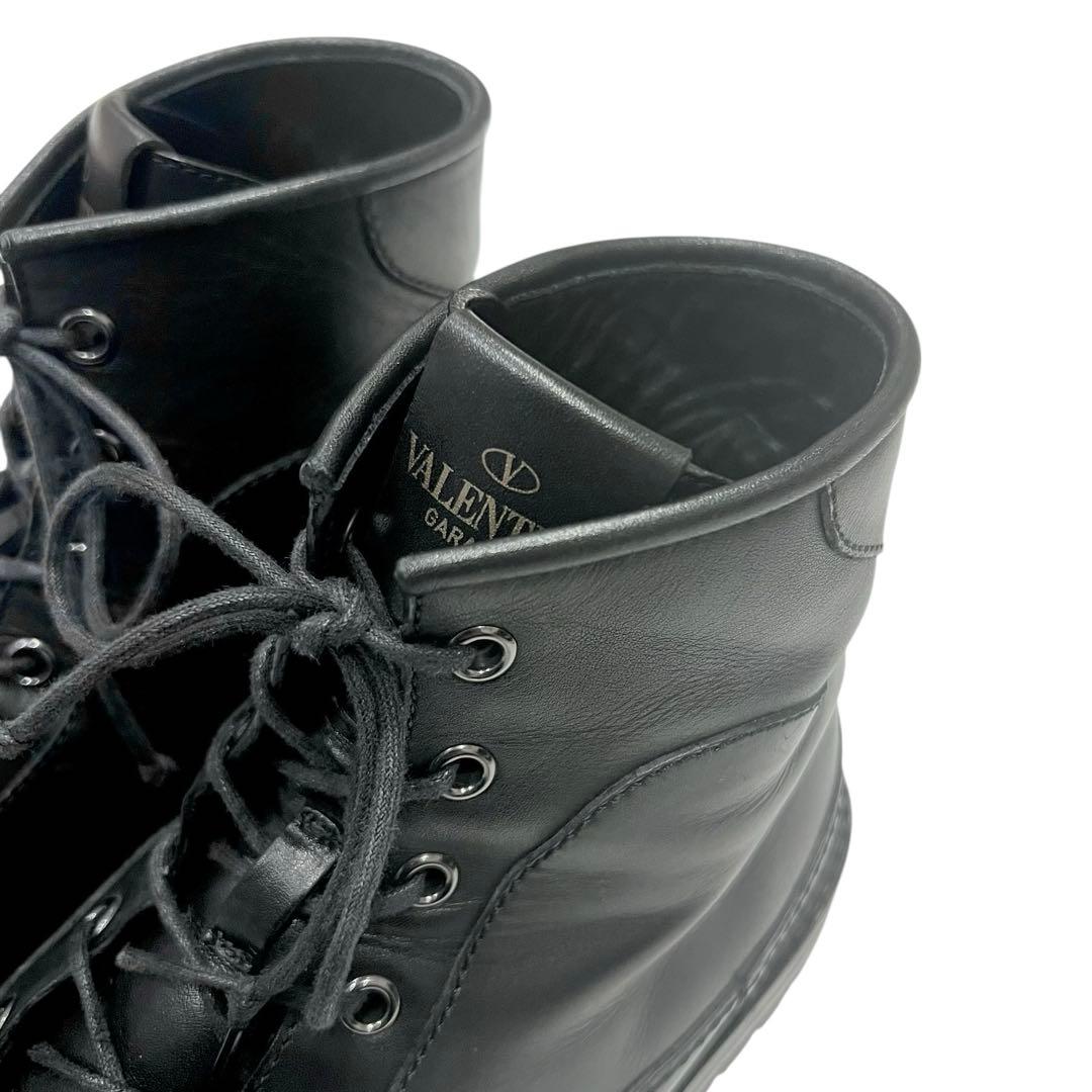 VALENTINO スタッズ レースアップ ワークブーツ - メルカリ