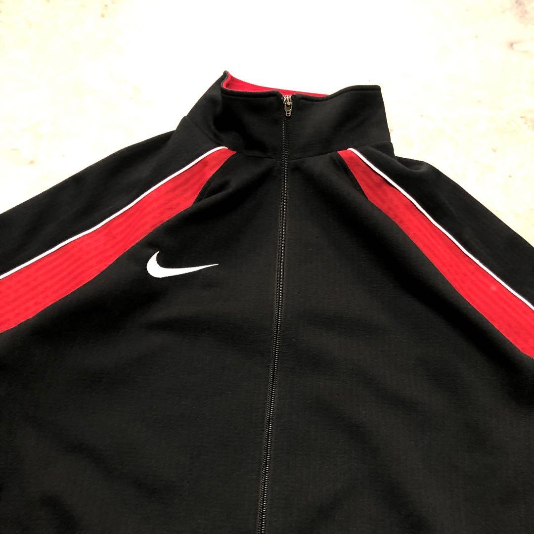 00s NIKE FIT DRY トラックジャケット XXL 黒×赤 テック - メルカリ