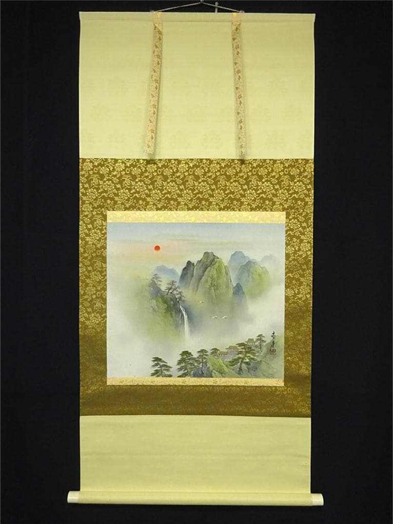 真作/加藤國堂/明治神官図/桐共箱二重箱付/布袋屋掛軸HE-541