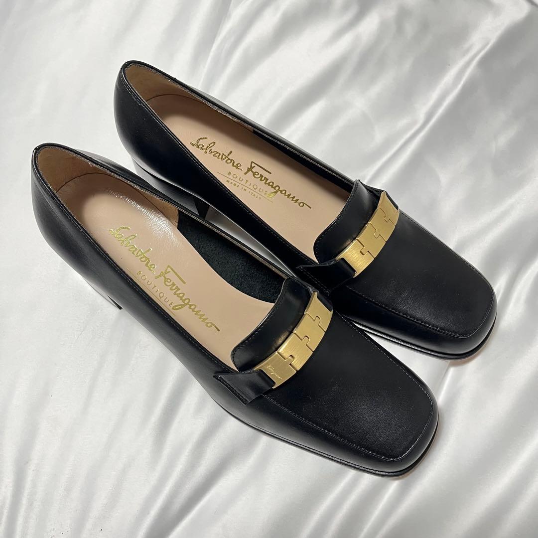 フェラガモ　パンプス　ローファー　6c 美品】Salvatore Ferragamo フェラガモ パンプス 6C - メルカリ