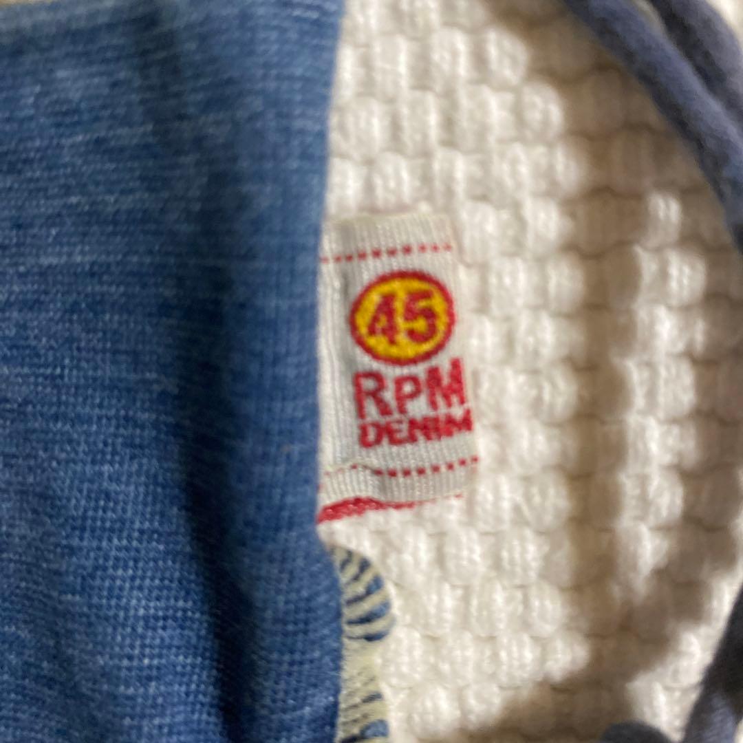 ノベルティヴンティージ希少45RPMstudioデニムLINEデニム巾着袋ポーチ