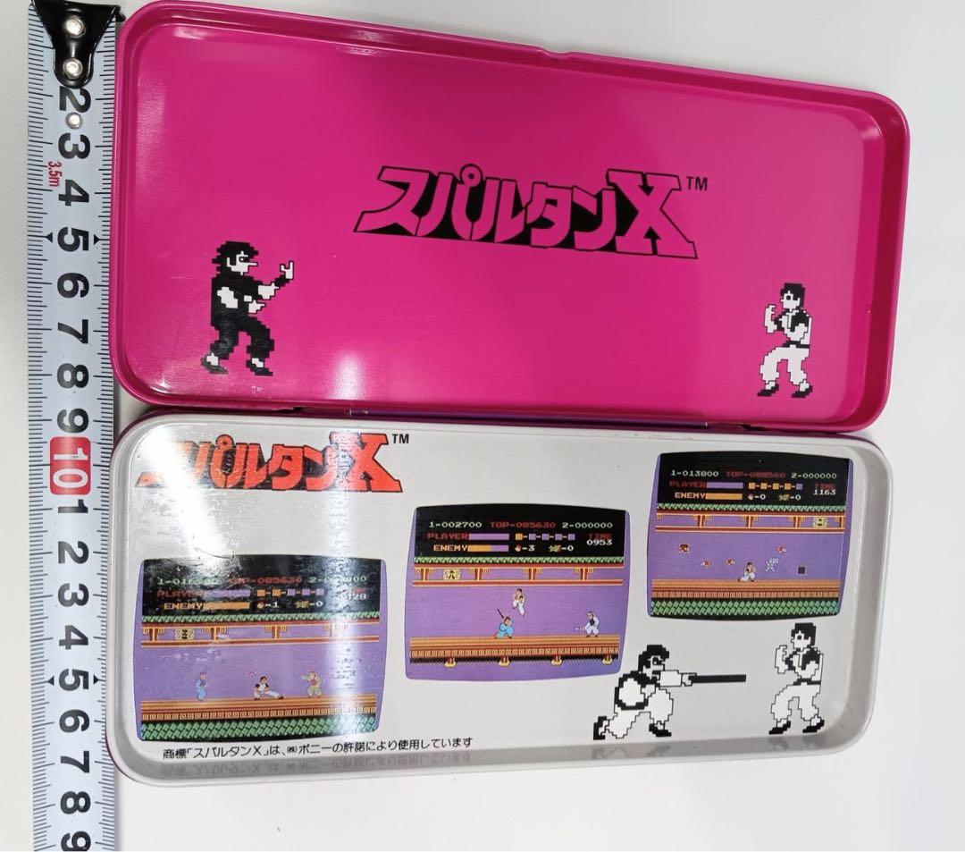 希少 スパルタンX カンペン 缶ペンケース 筆箱 昭和 レトロ ファミコン