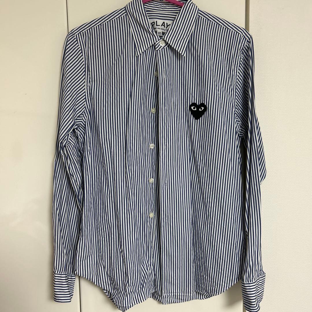 COMME des GARÇONS PLAY ストライプシャツ XXS PLAY COMME des GARCONS プレイ コムデギャルソン シャツ 長袖 メンズ