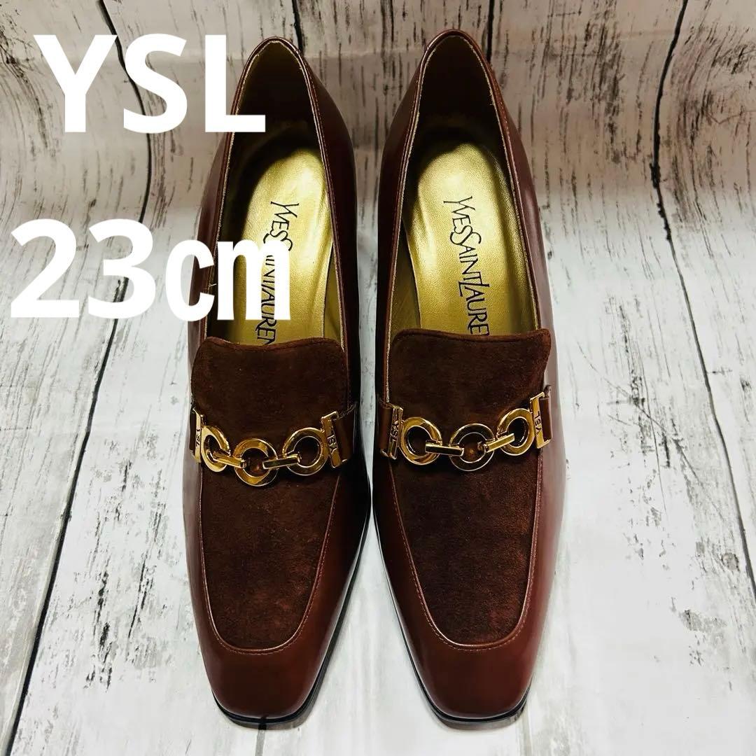 Yves Saint Laurent スエードとレザーブラウンローファー23㎝ ローラン ローファー（スエード） ブラウン | Saint Laurent | YSL JA-JP