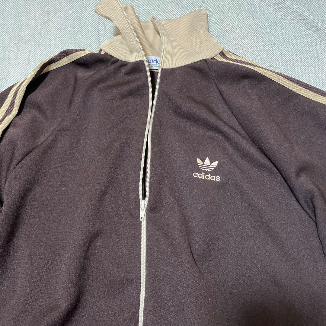 希少 80s アディダス トラックジャケット ブラウン ベージュ