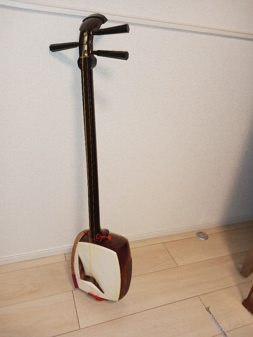 最高級津軽三味線 福林K9刻印 紅木 トチあり 金細 二本溝 購入価格150