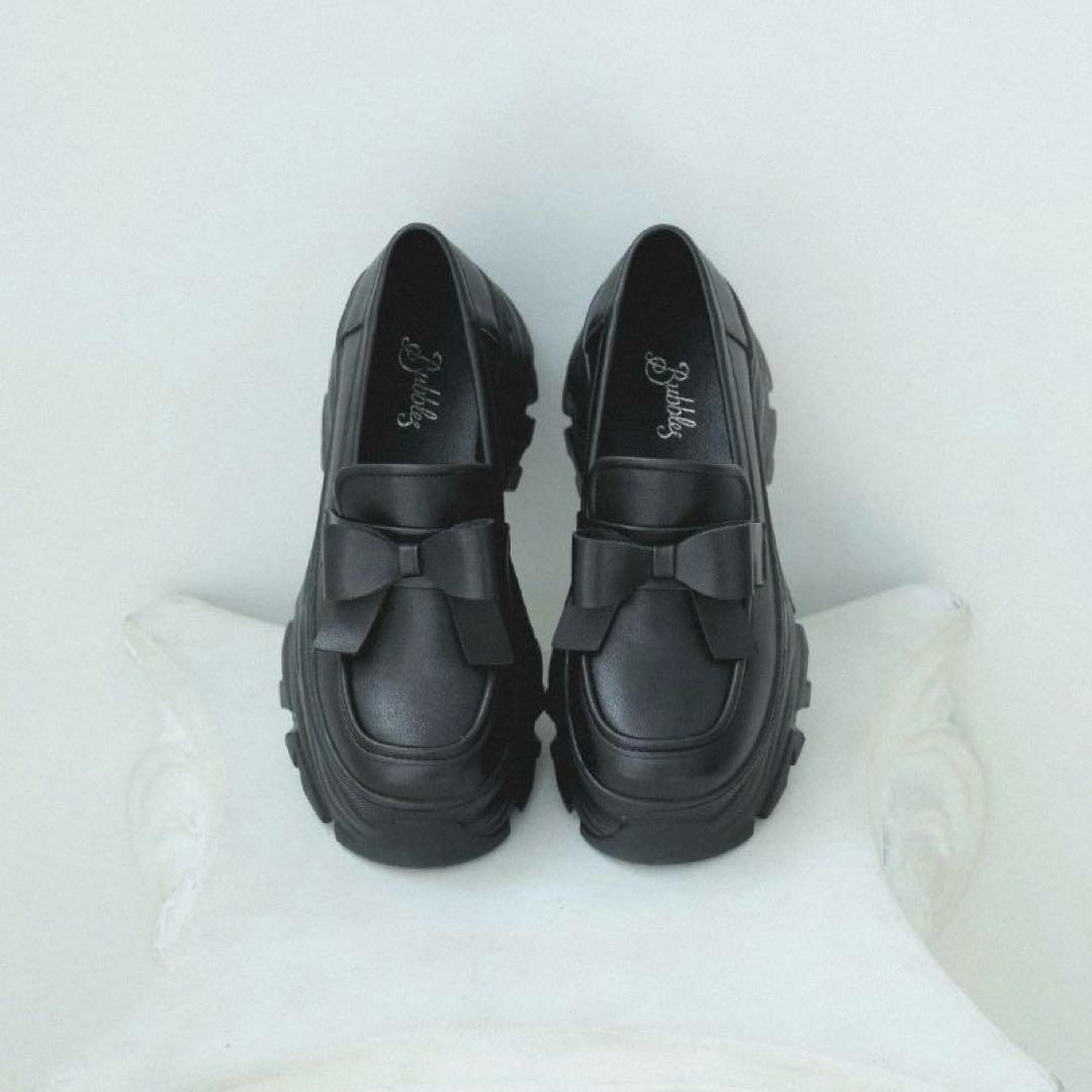 bubbles リボンローファー 37 ブラック 未使用 BUBBLES】リボンローファー | sparkling mall online store