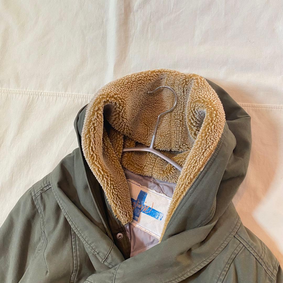 Vm ヴーム ミリタリーモッズコート 中綿ライナー付き カーキ フード 4