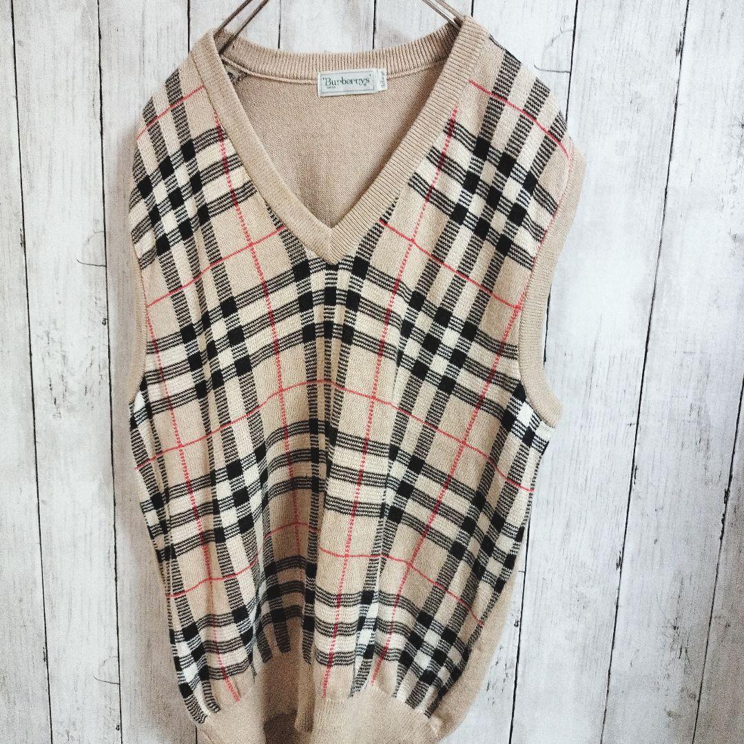 Burberrys/バーバリーズ ニットベストメンズXLサイズ ノバチェック