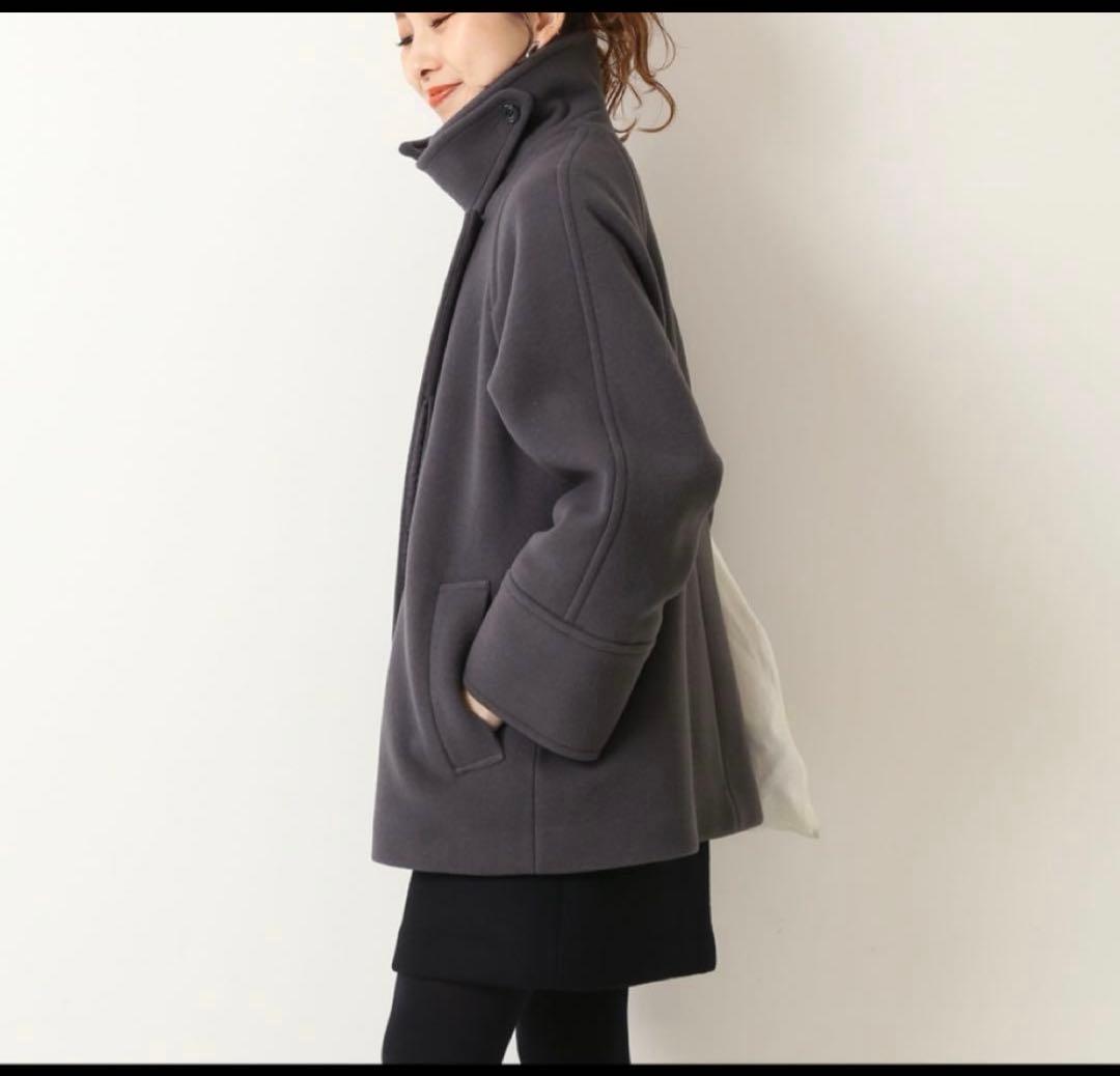 Spick and span 【モッサステンカラーショートコート】グレー 追加》W