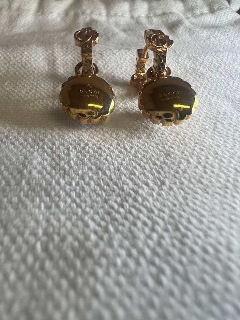 GUCCI グッチ ダブルG フラワーフープピアス ゴールド 両耳 - メルカリ