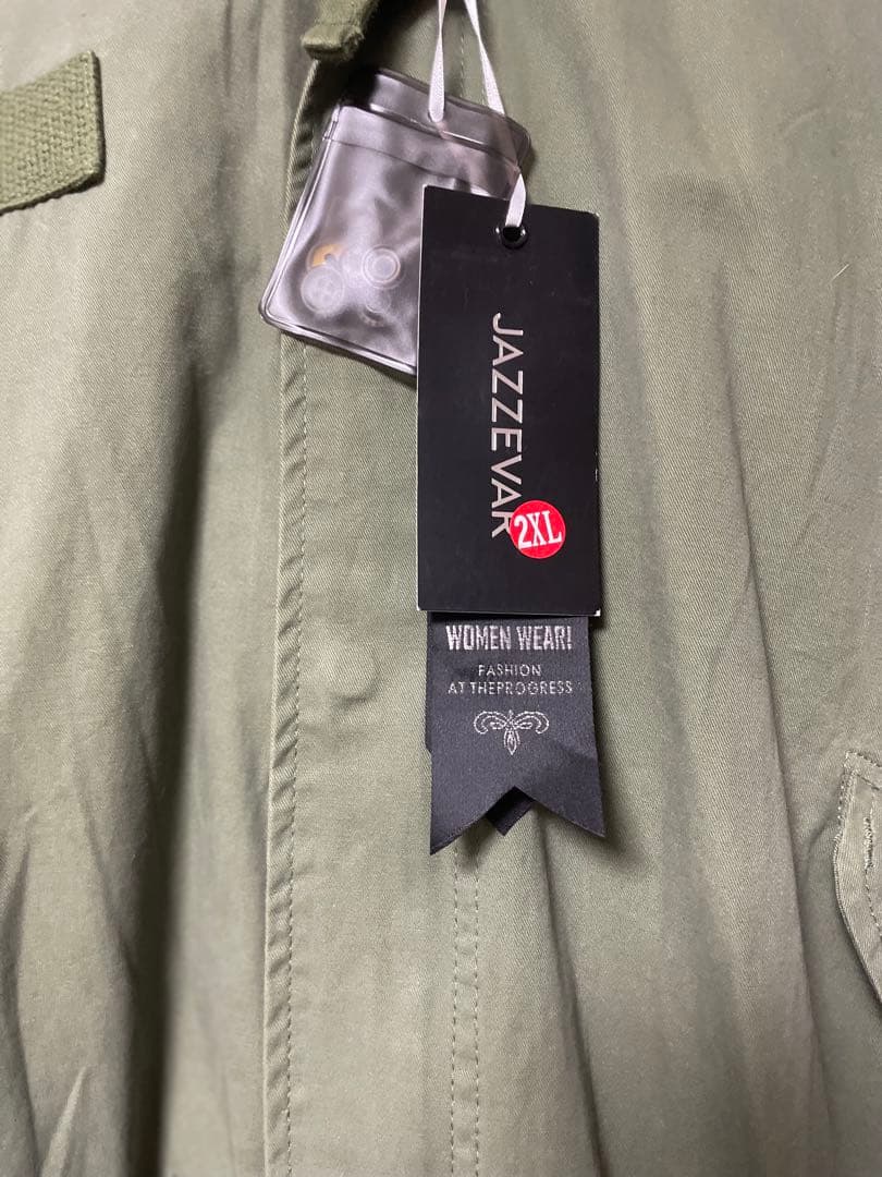 ともしげ様専用【JAZZEVA】フード付きモッズコート 2XL/オリーブ