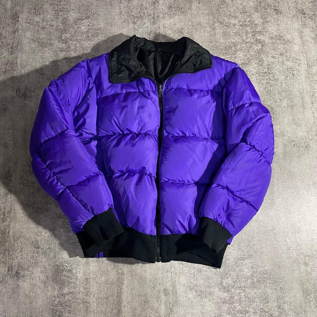 ColumbiaコロンビアリバーシブルダウンジャケットXSサイズ黒/紫短丈