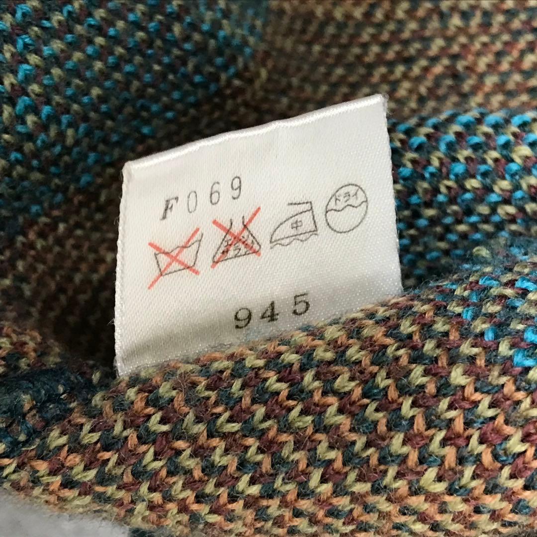 美品 90s イヴ・サンローラン ビンテージ総柄ウールニットセーター