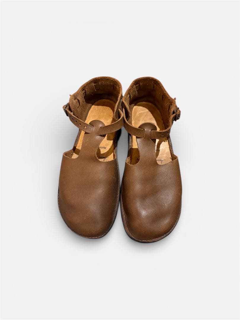 AURORA SHOES ブラウン 24.5cm美品 値下げ！ AURORA SHOES[オーロラシューズ]T-Strap << MIDLAND SHIP