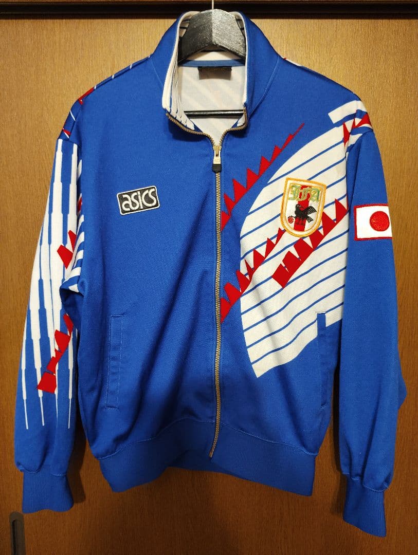 希少当時物正規品】90s ASICS日本代表ドーハモデルLジャージサッカー
