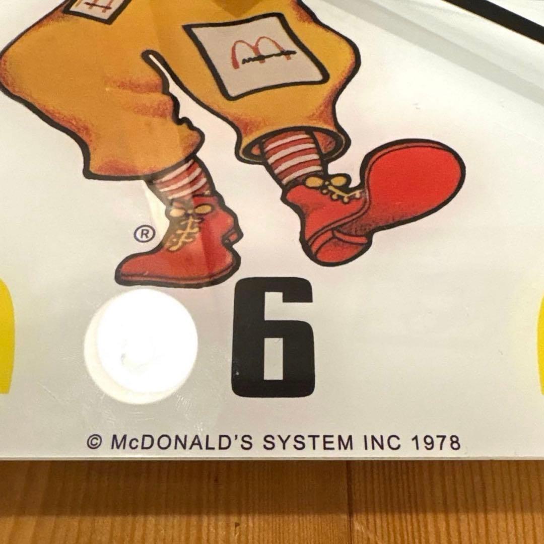 レア！ 1978年 ロナルドマクドナルド ウォールクロック 看板 時計 店舗