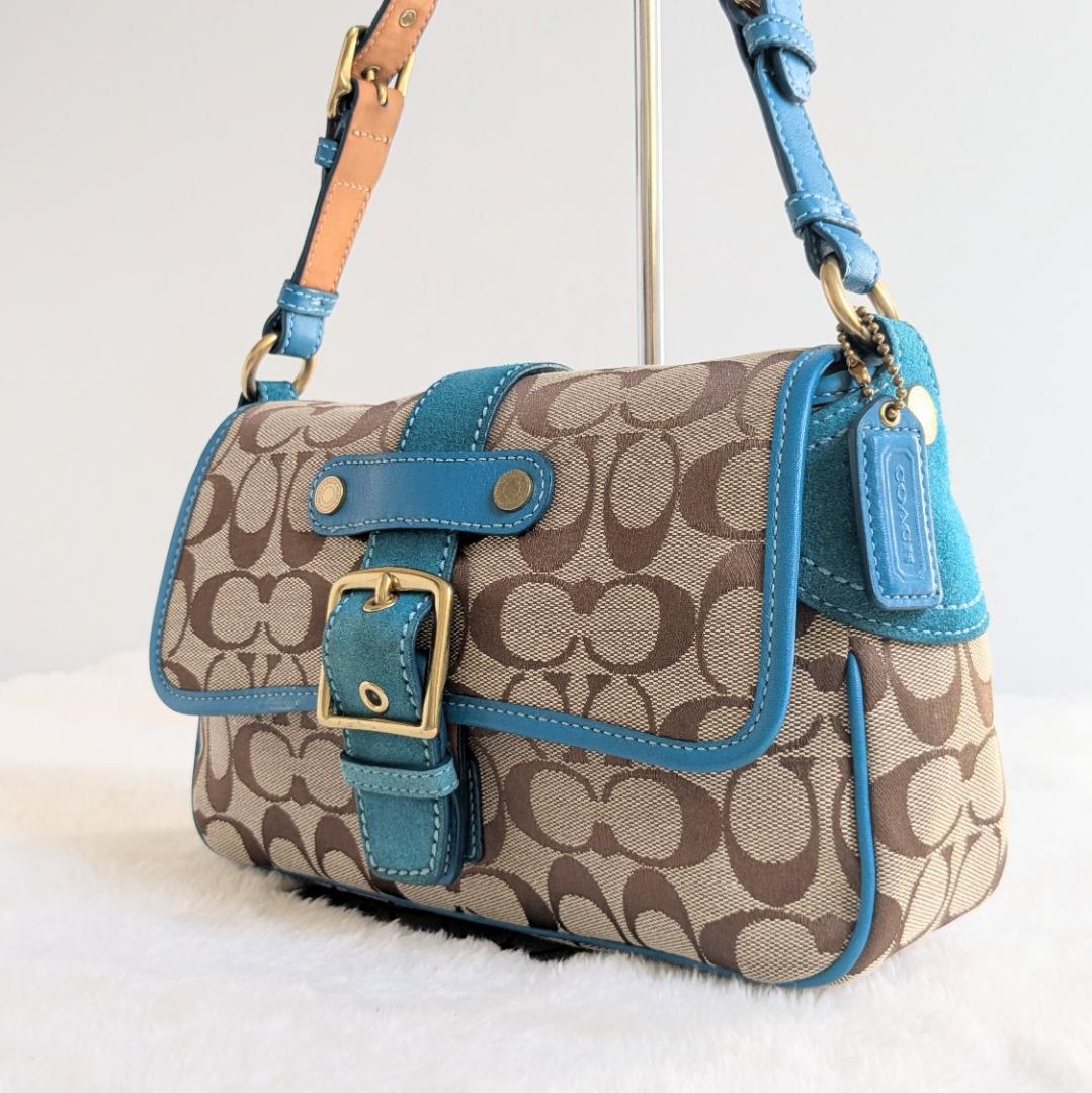 稀少】 COACH SOHO ワンショルダーバッグ 1482 シグネチャー - メルカリ