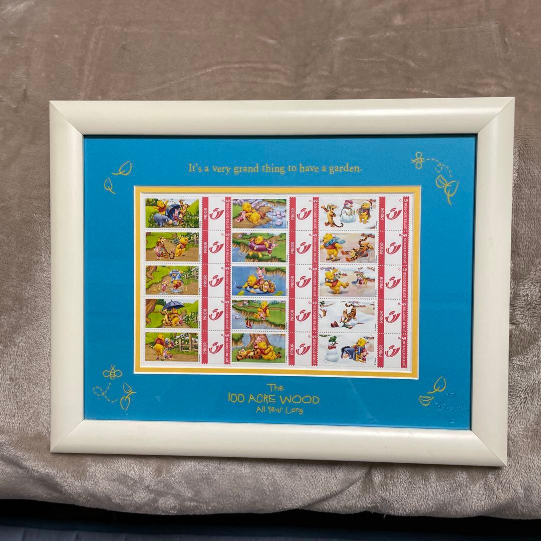 Disneyくまのプーさん　【200枚限定ベルギー切手フレーム】 ディズニーキャラクター「ミッキーとなかまたち」および「くまのプー