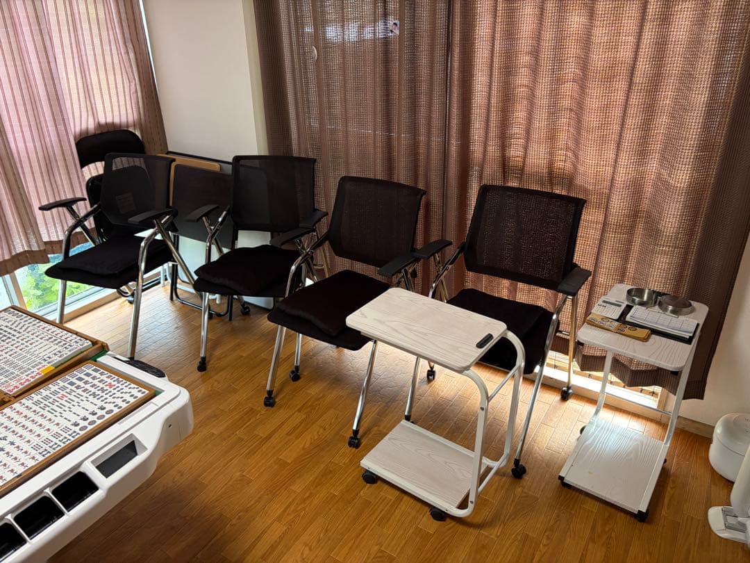 【もぎ五郎】麻雀卓　アモスＪＰーＥＸ　椅子サイドテーブル付　直接受取