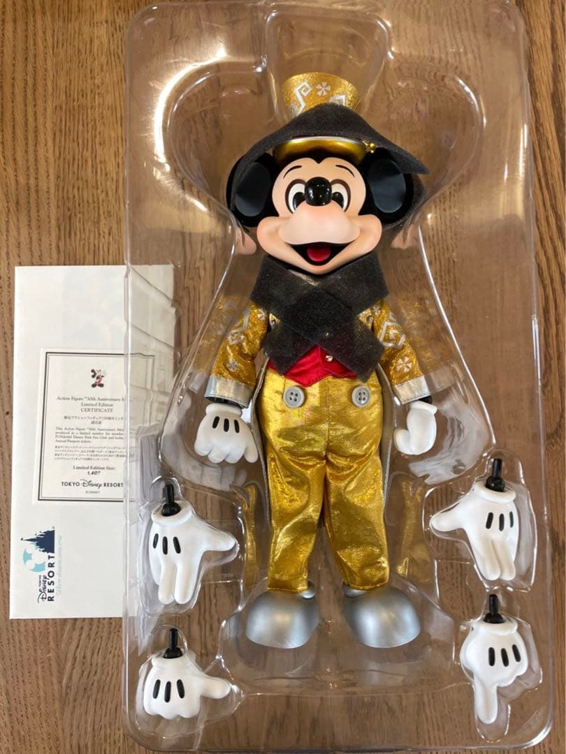 ディズニー 30周年 ミッキーマウス アクションフィギュア 金コス