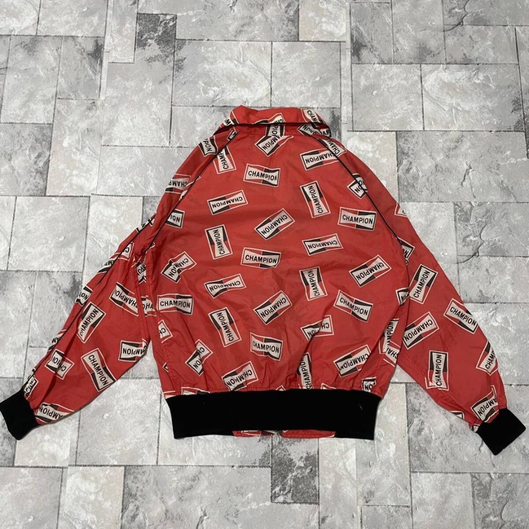 70s CHAMPION SPARK PLUG ナイロンジャケット 薄手 総柄 - メルカリ