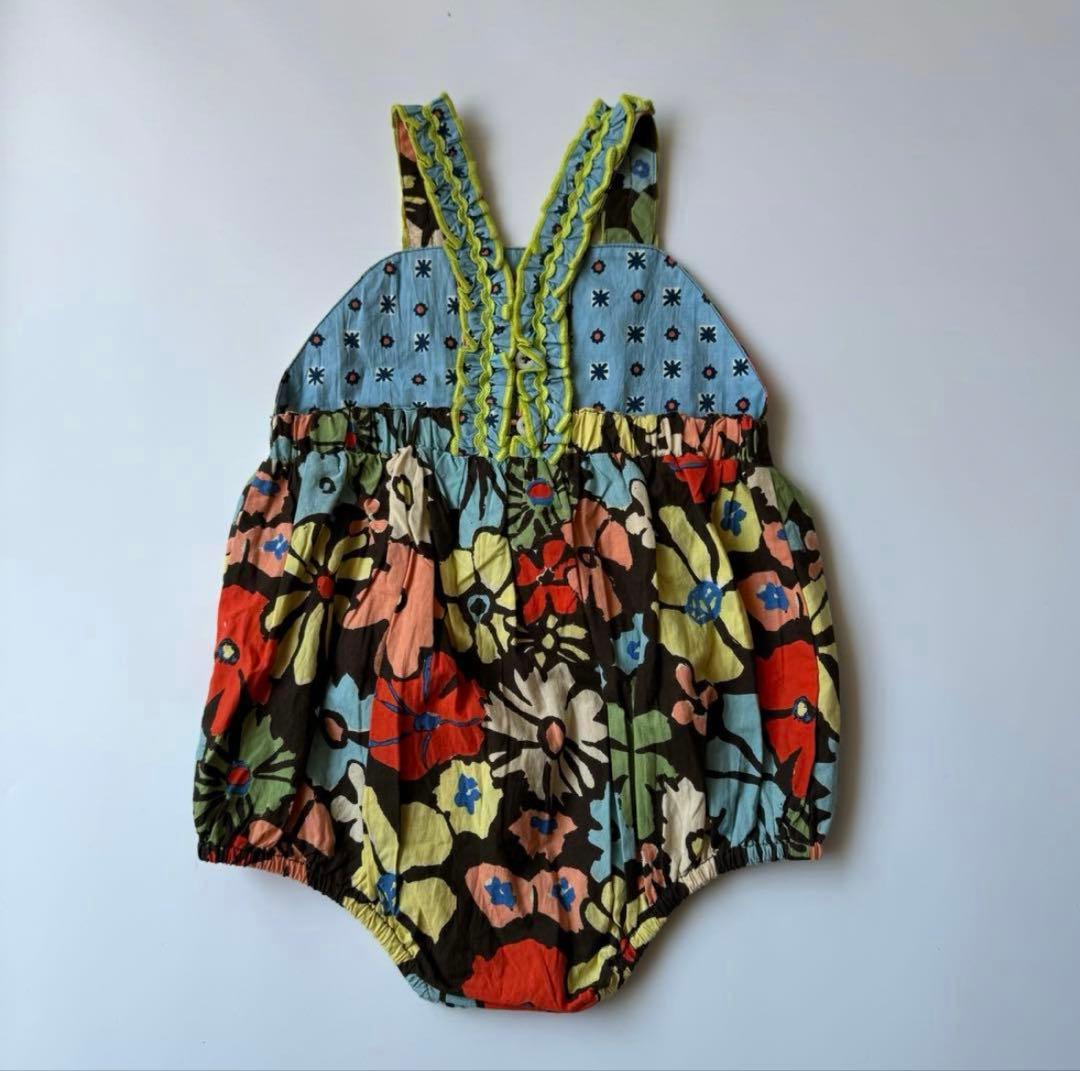 misha and puff 花柄 ロンパース - メルカリ