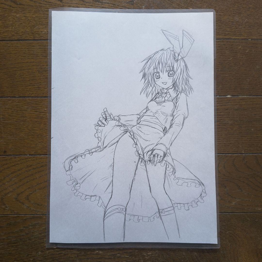 値下げ交渉可】東方 油絵 ルーミア ゴールドフレーム額縁付き - メルカリ