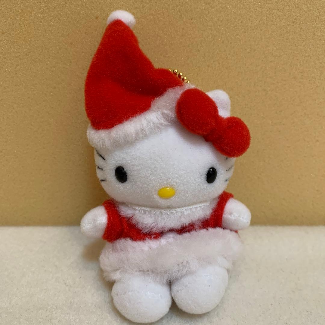レトロ ハローキティ クリスマスキーチェーンぬいぐるみマスコット