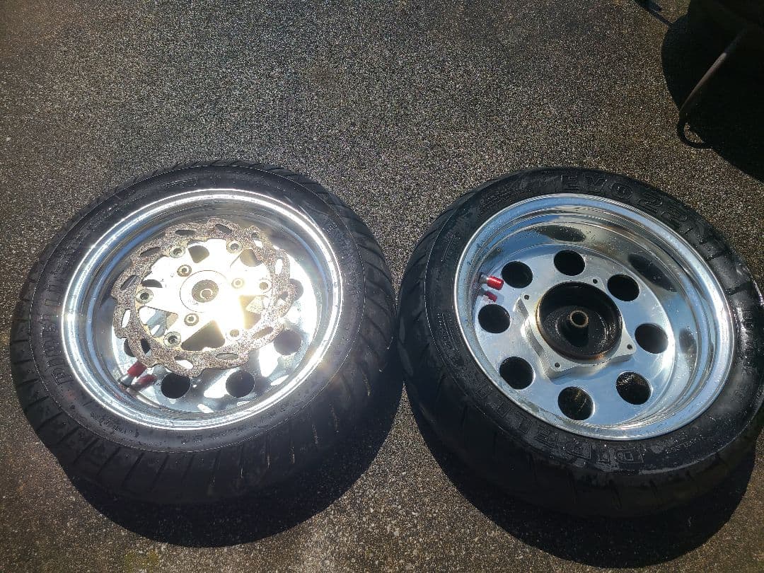 エイプ アルミホイール 多孔デザイン ブレーキディスク付き 美品