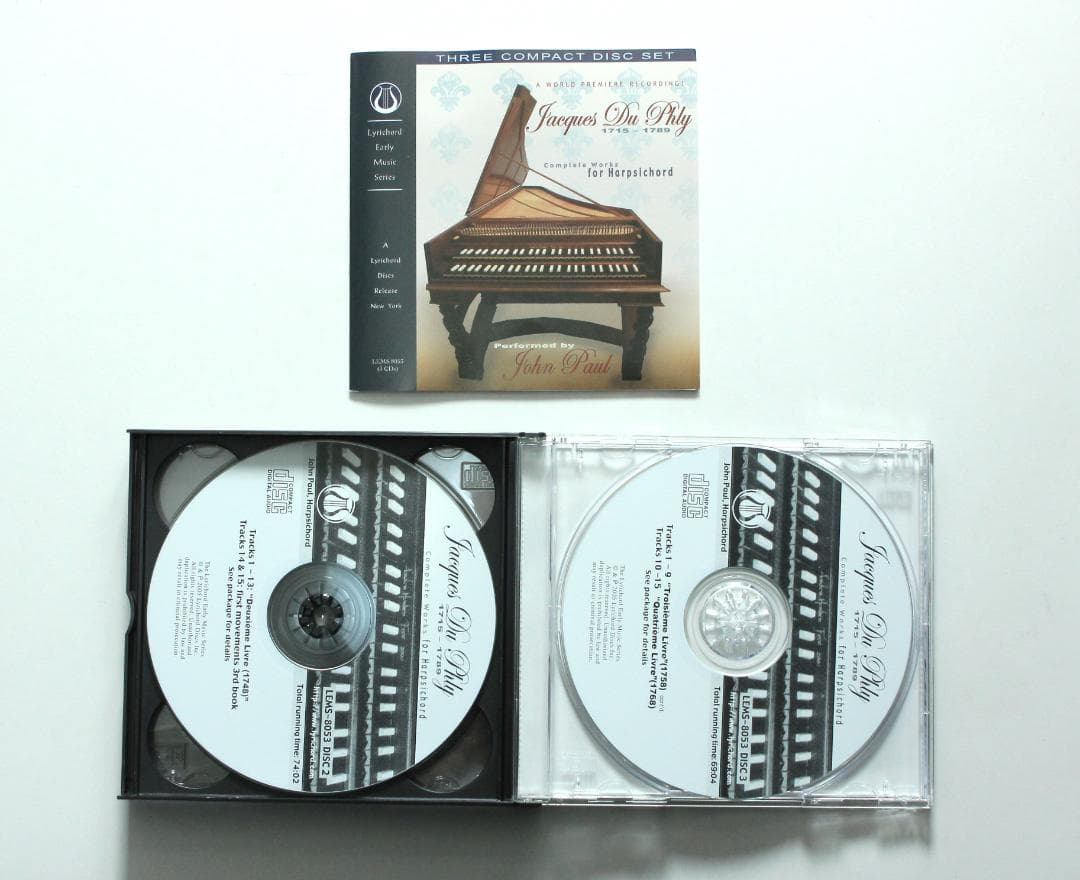 ジャック・デュフリ　ハープシコード作品全曲録音　ジョン・ポール　3枚組