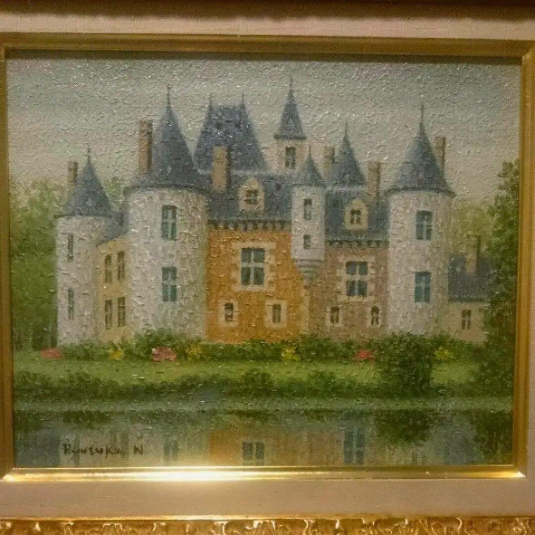 西村龍介☆油画 ☆F3号☆点描画