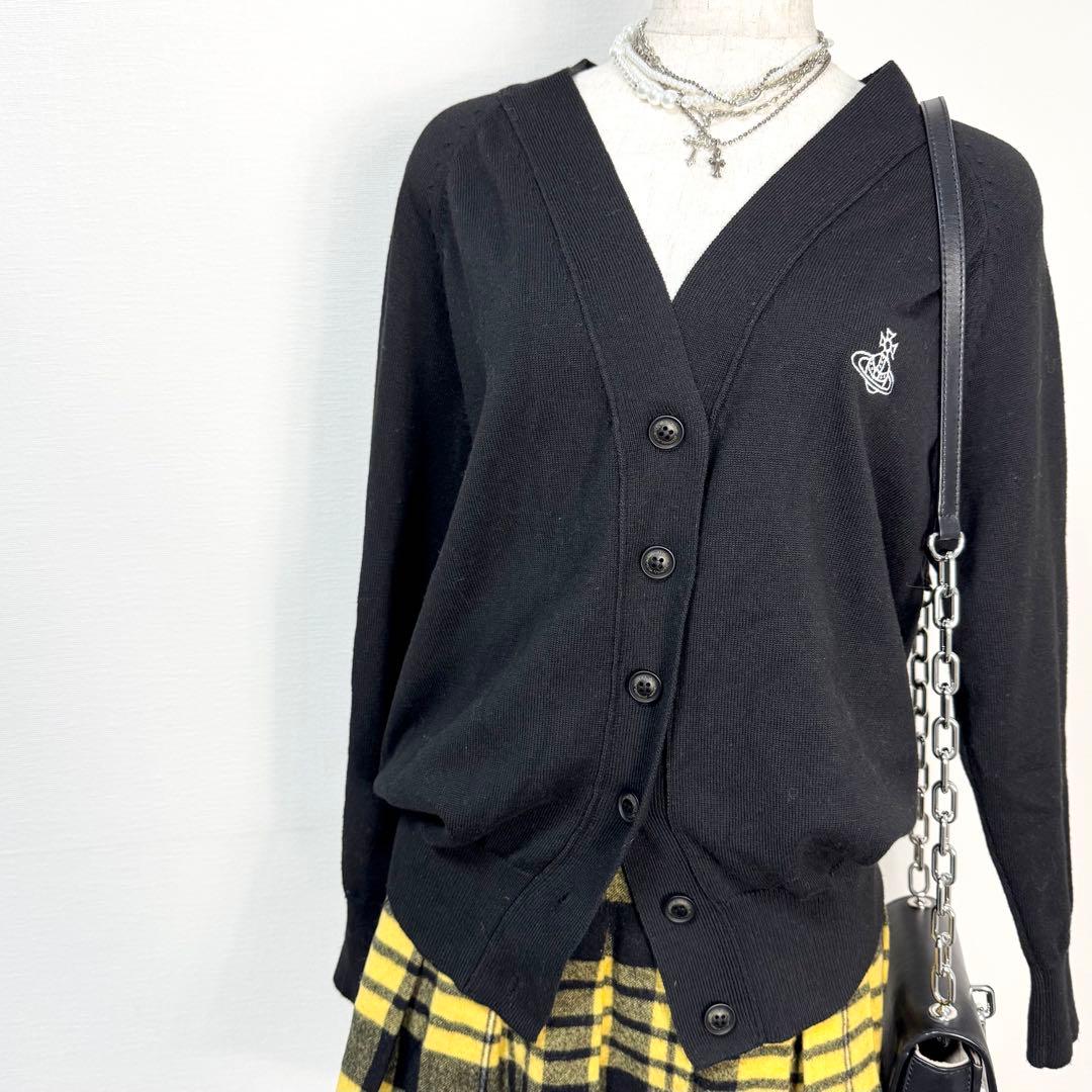 y2k❤️ Vivienne Westwood ロゴ刺繍 カーディガン 希少 y2k❤️ Vivienne Westwood ロゴ刺繍 カーディガン 希少