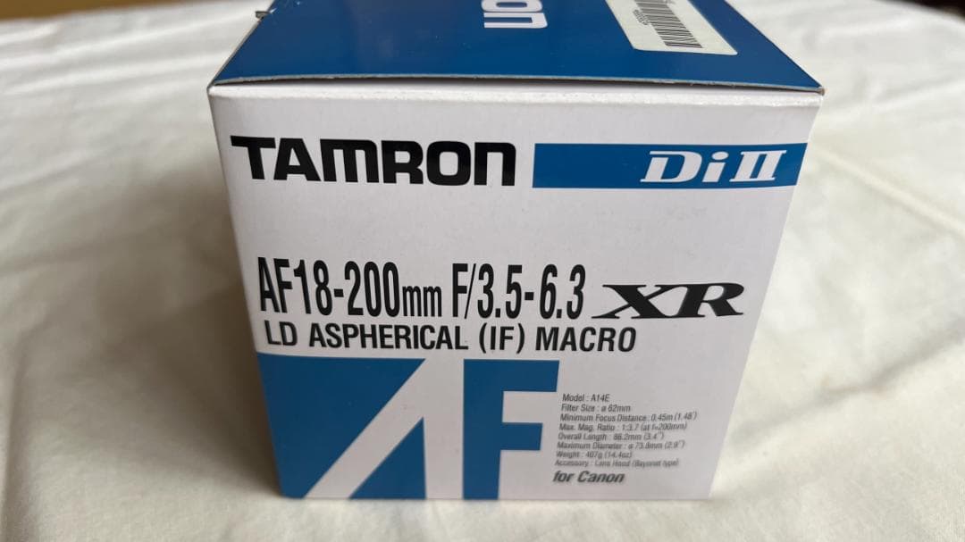 キヤノン用タムロン高倍率ズームレンズ AF18-200mm F/3.5-6.3