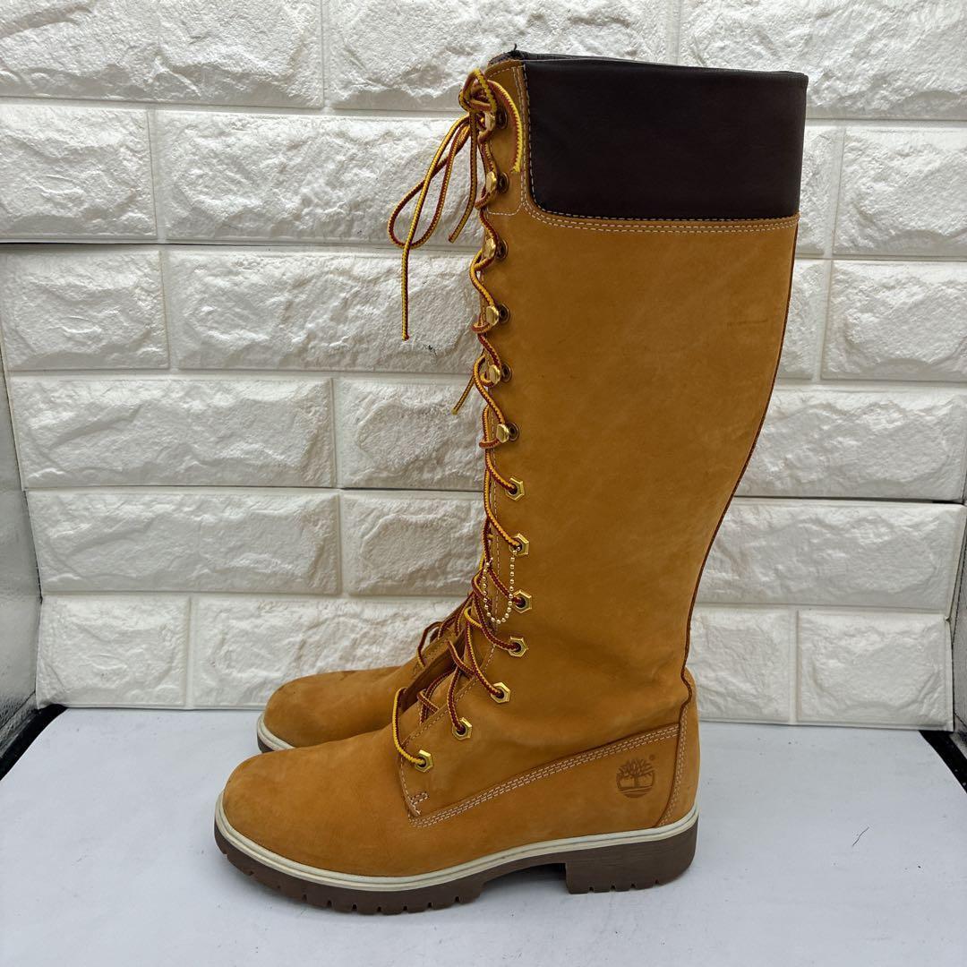 【良品】ティンバーランド ロングブーツ 23345 イエローヌバック 6.5W