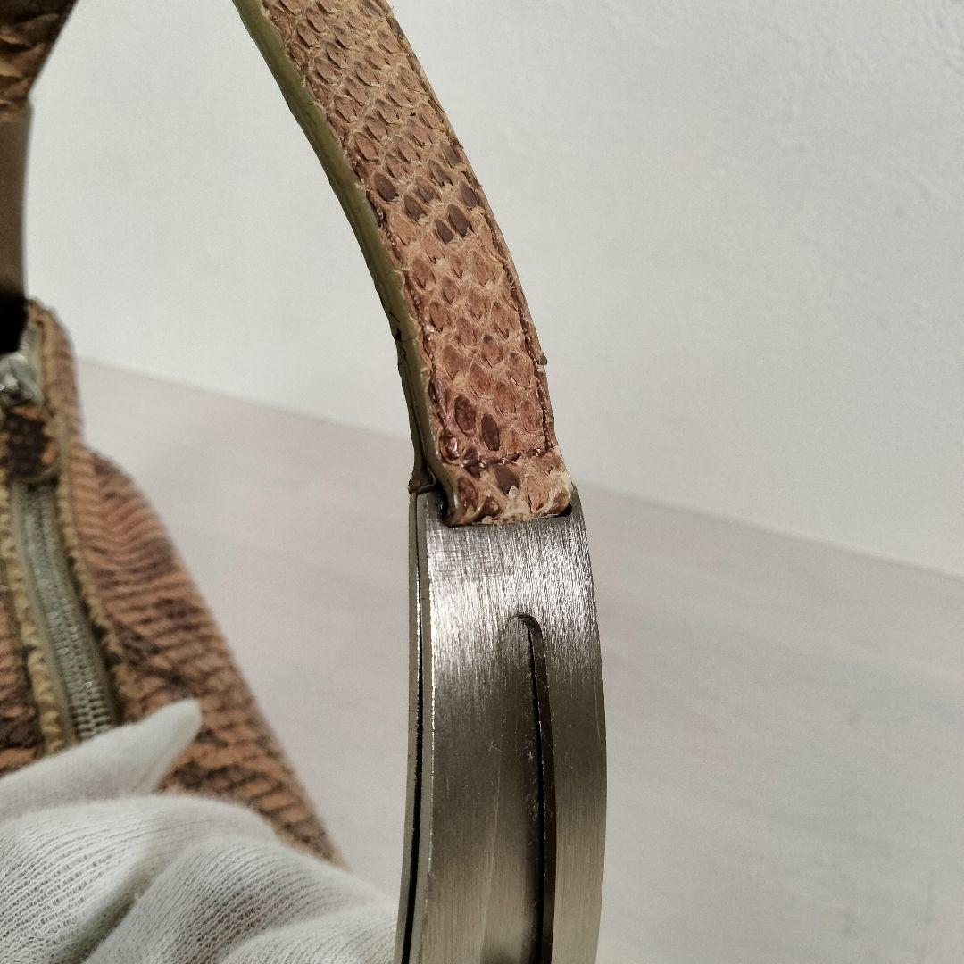 TOD'S パイソン ワンショルダーバッグ レザー ピンクベージュ - メルカリ