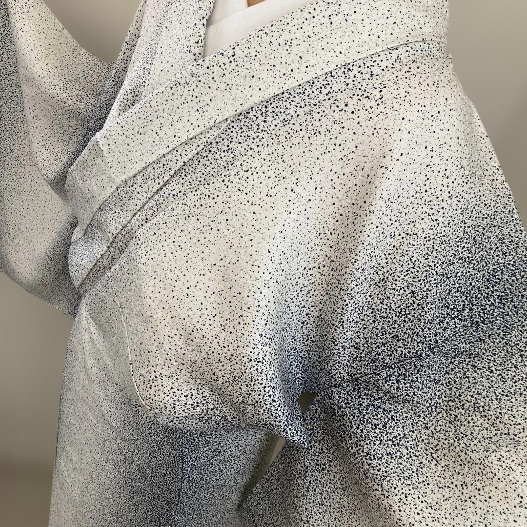 新品　小紋　粋なモダン　トールサイズ　点描グラデーション　細見え　仕立て上がり