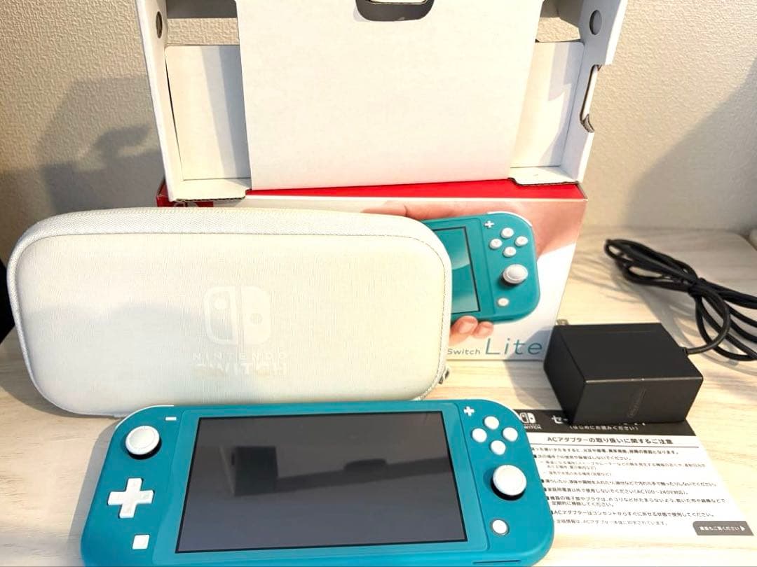 Nintendo Switch Lite ターコイズ 本体 ACアダプター 箱 送料込]Nintendo Switch Lite ターコイズ 本体一式 - メルカリ
