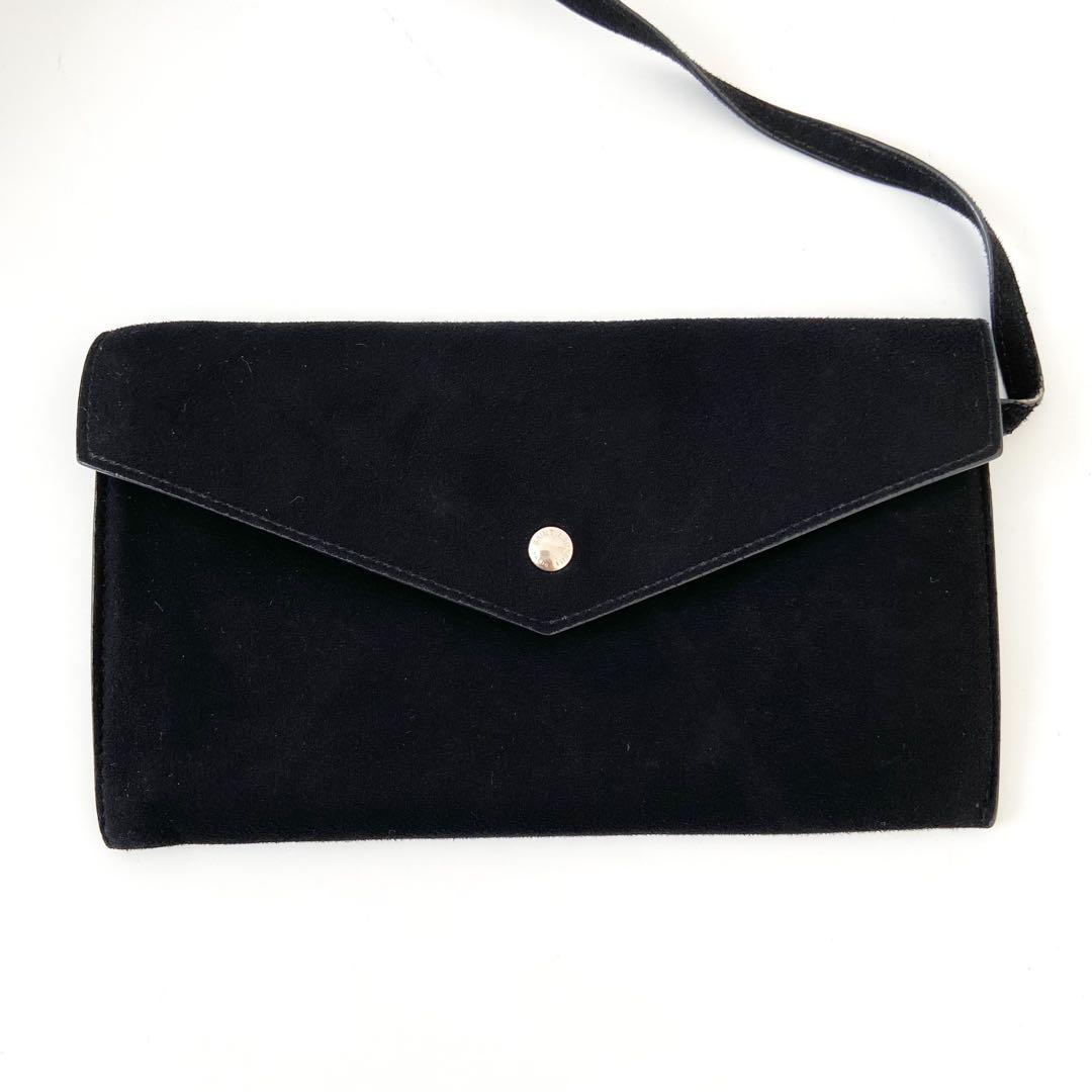 希少 大容量 サンローラン テディ ショルダーバッグ チェーン 巾着