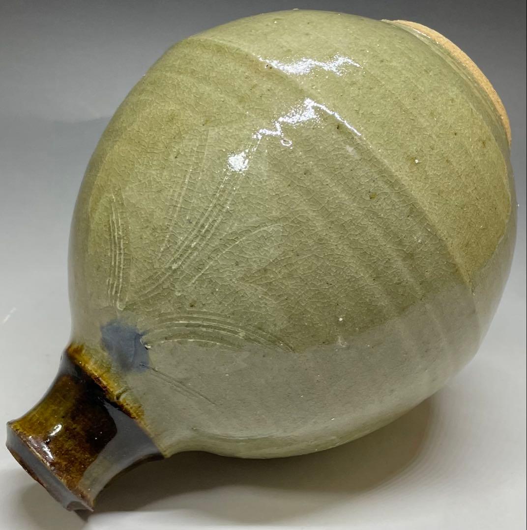 人間国宝 濱田庄司 葉文瓶 花瓶 益子焼 C9258 - メルカリ