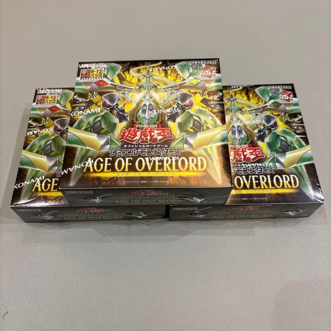 遊戯王　エイジ・オブ・オーバーロード　シュリンク付未開封　3BOX 遊戯王OCGデュエルモンスターズ AGE OF OVERLORD | 商品情報 | 遊戯王