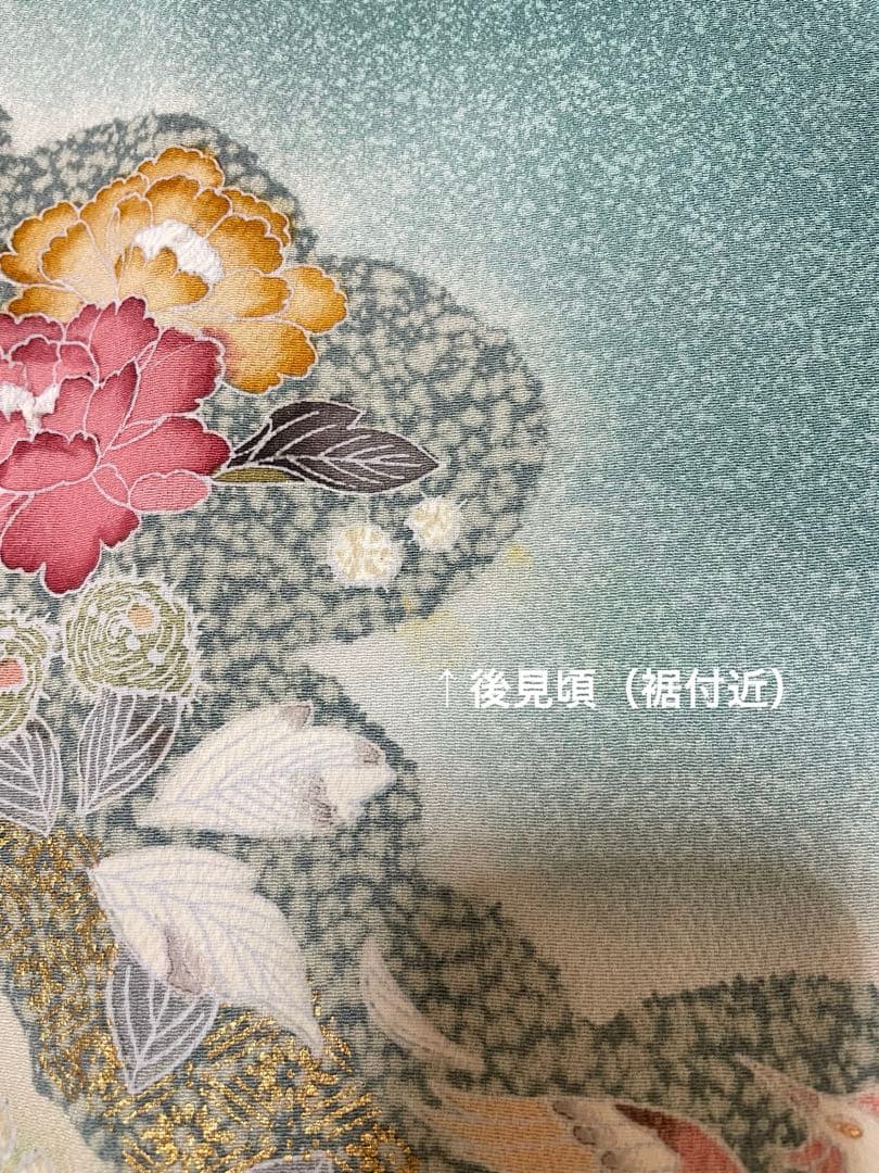 訪問着フルセット 辻ヶ花 絞り 金彩 正絹 鳳凰 唐織 丹後ちりめん